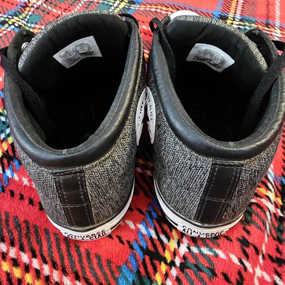 Converse All Stars High Street Gray and Black High-Tops Mens Size 12 - Picture 4 of 7